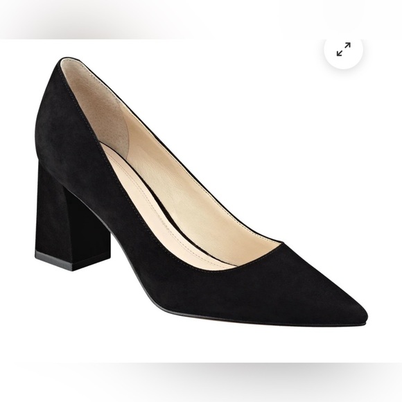 Marc Fisher Shoes - MARC FISHER Zala Block Heel Pointy Toe Pump in Black